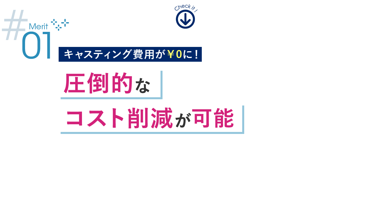 圧倒的なコスト削減が可能